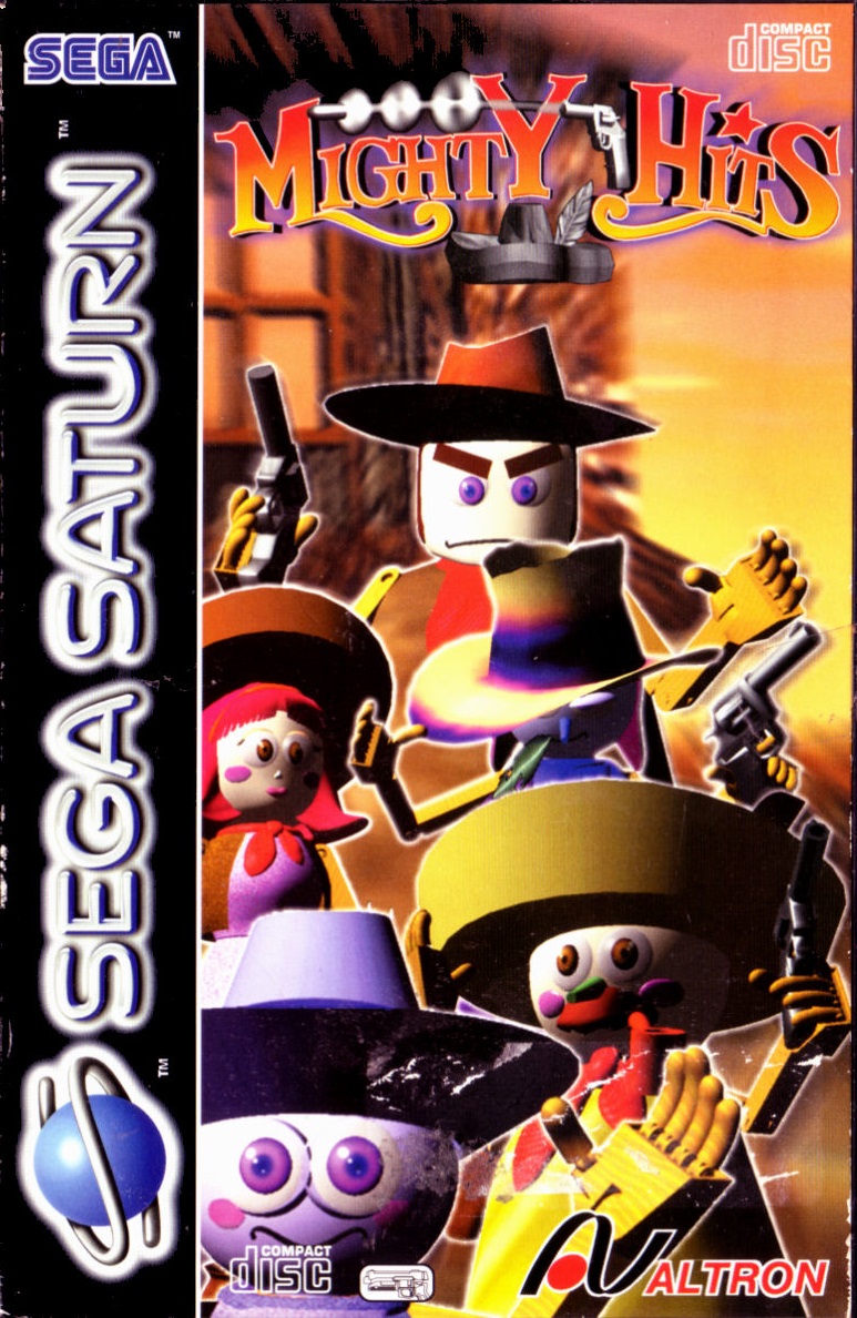 Mighty Hits box art for Sega Saturn